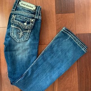 COPY - FLAWS** Rock Revival Kai Bootcut Jeans - S…